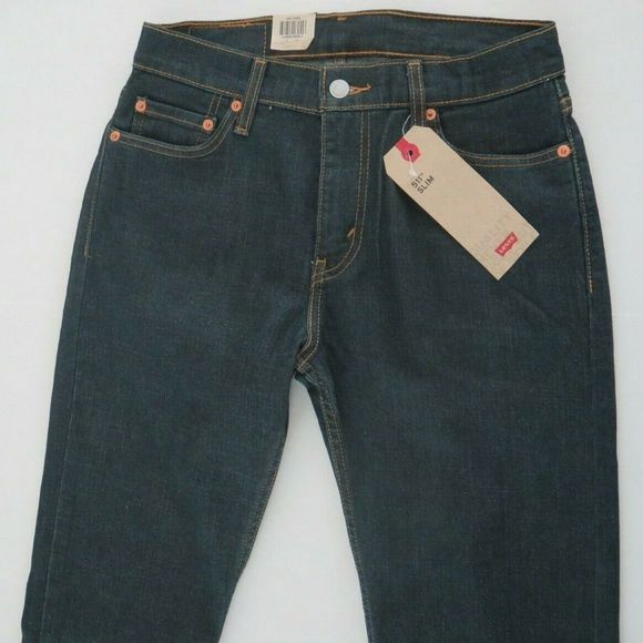 Levi's 511 Slim Men's Sz 30 x 32 Dark Indigo Original Riveted Denim Jeans - Picture 4 of 7